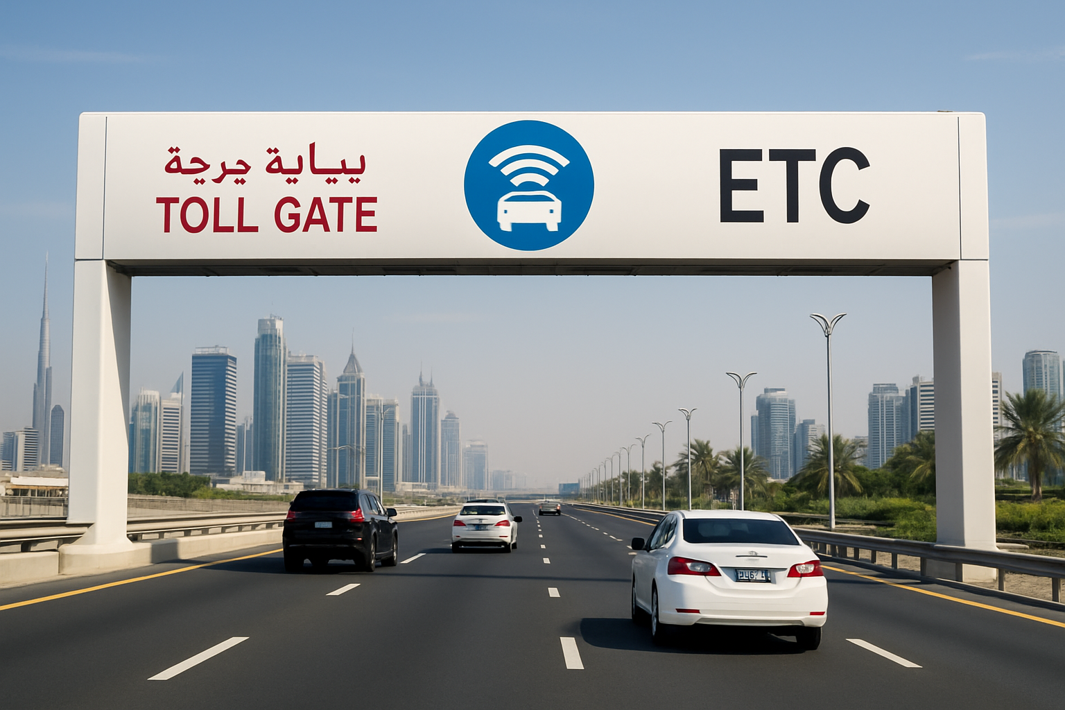 Electronic toll collection system in Dubai